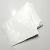 Paket Rensa vit pärla plast poly opp förpackning blixtlås med dragkedja låsespaket kabel fodral smycken mat pvc plastpåse många storlek tillgängliga