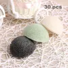 Partihandel 30 st Facial Cleansing Sponge Face Cleanser Konjac Konnyaku Ansikte Tvätt Svamp Hud Djuprengöring Exfoliator