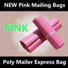 28x42 cm rose poly mailer expédition sacs d'emballage en plastique produits courrier par courrier fournitures de stockage envoi de pochettes d'emballage auto-adhésives Lot