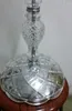 Stora kromrestaurangbordslampor Silvergrå glas Candelabra ledde höga ljushållare för bröllopsmatsal Glas Ljusstake T7699557
