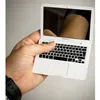 White and silver Mini Laptops Mirror laptop portable mini mirror personality for macbook air 100 pcs/lot DHL