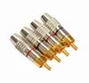 20Pcs\Bag Rca Male Plug Adapter Audio Phono Gold Plated Solder Connector