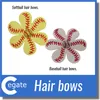 2016 Softball Flor estilo misto Softball Flor Acessório e grampo de cabelo, arcos de cabelo softball, beisebol hairbow arcos com elástico