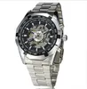 GAGNANT Top marque de luxe or hommes montre hommes hommes décontracté montres entièrement en acier automatique mécanique horloge Sport militaire horloges