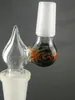 Le plus récent adaptateur mâle coloré 14mm 18mm verre déroulant adaptateur en verre déroulant tuyau d'eau en verre bong