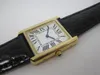 Men Women white dial watch Quartz movement watches Leather Strap 07-2