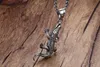 Män cykel halsband rostfritt stål krokodil charm alligator hängsmycke halsband för män mode djur smycken silver