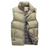 Wholesale- New  Mens Vest Jacket Sleeveless Veste Homme Autumn Winter Fashion Casual Coats Male Cotton Men's Vest Thick Waistcoat 4XL