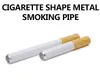 Sigara Şekli Sigara Borular Alüminyum Alaşımlı Metal Borular 100 adet/kutu 78mm 55mm Uzunluk Bir Hitter Tütün Borular Sigara Için
