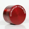 Crusher Chromium Tobacco Herbe Grinder Alloy Zinc 4 parties 40 mm 50 mm 55 mm 63 mm de diam￨tre 6 couleurs accessoires fumeurs 5915C-5918C