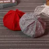 Stilvolle Wollfilz-Barett-Retro- Wolle-Künstler-Baskenmütze-Hüte flache Maler-Kappen für Frauen 6pcs/lot freies Verschiffen