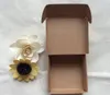 7.5x7.5x3cm kleine bruine kraftpapier doos kartonnen verpakkingsdozen voor cadeau bruiloft snoep telefoon accessoires