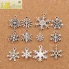 Noël MIXED Snowflake Charms 120pcs / lot Antique Argent Pendentifs Bijoux DIY L770 L738 L1607 L742 Fit Bracelets Colliers LM382312