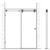 USA 6.6ft Sliding Barn Shower Door Door Twin Roller Frameless Glass Gliding Track Hardware Set Kit Populärt