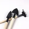 Mini Bahçe Araçları Rakespadeshovel Bahçe Dekorasyonları Minyatürler Terraryum Figürinler Aracı 3pcsset7152272