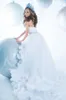 Luxe Bourgogne Princesse Robes De Bal De Mariage Tulle Volants Cristal Perlé Chérie Coloré Nuage Bandage Robes De Mariée Robes De Concours