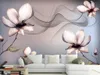 Les fleurs transparentes rêvent fond papier peint 3d papier peint 3d papiers muraux pour la toile de fond tv