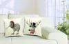 Minimalist Nordic Cushion Covers 5 Designs Literature Style Adorable Cartoon Animals Pillow Cover Deer Sheep Pig Bird Rabbit Pillow Cases