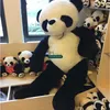 Dorimytrader Giant Pelúcia Animal Panda Urso Pele 180cm Maior Adorável Macio Enorme Panda Preço de Fábrica de Alta Qualidade Dy61454