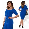 Hurtownie- 5xl 6XL Duży rozmiar 2017 Letnia sukienka Duży rozmiar Niebieski Czerwony Czarny Bodycon Dress Work Office Dresses Plus Size Kobiety Odzież Vestidos