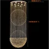 Raindrop moderno LED Chandelier Cristal Light Stair Lighting Luminárias para Hotel Villa Decoração de Casa