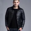 Men's Down & Parkas Wholesale- Winter Padded Jacekt Men's Brand Thin Duck Collar Casual Warm Coat Outerwear Parka Jackets Plus Size XXX