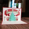 Biglietti di auguri di buon Natale fatti a mano Creative Kirigami Origami 3D Pop -up Card for Kids Friends1995494