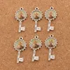 Emaye Katolik Dini Kilise Charms Bizim Leydi Guadalupe ve Bebek İsa Simgesi Madalya Anahtar Charm Boncuk Antik Gümüş Kolye L1751 31.5x15mm 24 adet / grup