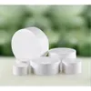 3g 5g 10g 30g 50g 100g 10pcs Portable Pot En Plastique Blanc Masque Crème Pots Avec Bouchon Déprimé Bouteille Vide Baume À Lèvres Conteneurs EJ14