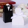 Gift Wrap Wholesale- Free 100pcs Wedding Centerpieces Bride And Groom Favor Candy Box Ribbon Souvenirs Decoration Mariage1