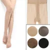Vente en gros - Collants de couleur unie brillants ultra-minces pour femmes Sexy Ultra Thin Sheer T Crotch Nude Collants Bas Collants