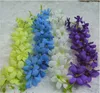 Elegant White Artificial Silk Decorative Flowers Garland Fake Hanging Orchids Plants Vine For Wedding Party Decoration Supplies 50pcs/lot