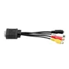 VGA-kabel videoomvandlare VGA SVGA till S-Video 3 RCA TV AV-konvertering Kabeladapter 100PCS