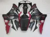 Nieuwe Hot Moto Parts Fairing Kit voor Yamaha YZF R6 03 04 05 Wijn Rode Vlammen Zwarte Backings Set YZF R6 2003-2005 OT38