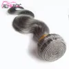 ail Magic Grey Human Hair Weave Silver Grehaid Extensions Factory Peruian Indian Malaysian Brazilian Body Wave Hair3バンドル