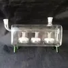 nouveau tuyau horizontal cigarette bouilloire Bongs Brûleur à mazout Tuyaux Conduites d'eau Tuyaux en verre Plates-formes pétrolières Fumer