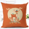 Mignon dessin animé animal housse de coussin cerf girafe chaise canapé chaise jeter taie d'oreiller enfants almofada décoratif enfants cojines