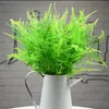 Helecho espárrago Artificial, simulación de espárragos, hierba, ramillete, planta verde para decoración del hogar, boda, decoración de pared verde