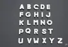 130pcs / mycket 8mm A-Z Full Rhinestones Bling Slide Letters DIY Alfabet Tillbehör Passar till 8mm Läderarmband Wristband
