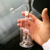 Dragonet comprend des pipes à cigarettes en verre à filtre pour fumer avec un pot de filtre en verre pour lampe et des conduites d'eau en verre avec une belle lumière LED