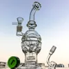 Faberge Fab Egg Hookahs Verre Bongs Swiss Perc Recycler Tuyaux d'eau 145mm Joint Plate-forme pétrolière Pomme de douche Percolateur Dab Rigs Ship5744877