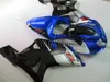 Suzuki GSXR600 01 02 03 için ABS plastik kaporta kiti mavi gümüş siyah motosiklet kaporta seti GSXR750 2001 2002 2003 IY26