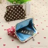 fashion vintage mini flower coin purse canvas dot small money bag wallet clutch handbag hasp clasp key holder 7 colors lqb2128589575