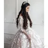 2017 vestidos de quinceañera Champagne Blush mangas Ragazza corsé espalda con cuentas vestido de fiesta princesa vestidos de baile dulce 16 vestidos largos del desfile