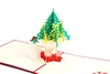 3d Handmade Choinki Snowman Card Pop Up Xmas Kartki z pozdrowieniami z otwórzowymi dostawami imprezowymi