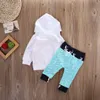 Neugeborene Kinder Kleinkind Baby Junge Mädchen Hirsch Kapuzenoberteile Hoddie+Hosen Outfits Set Kleidung 0-5T kostenloser Versand