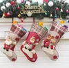 3 estilos Nova Chegada 2017 Meias De Natal Decoração Decorações De Festa De Ornamento Santa Natal Meia Doces Meias Sacos Xmas Presentes Saco DHL