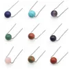 Fashion Hole Beads Natural Gem stone Adjustable Necklace with bead chains Fashion Jewelry