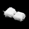 Белый 7x9cm шнурок органзы мешок подарок DIY пакет ювелирных изделий партии сумки