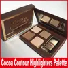 Kakao contour kit highlighters palette naken färg kosmetika ansikte concealer makeup choklad ögonskugga med kontur buki borste